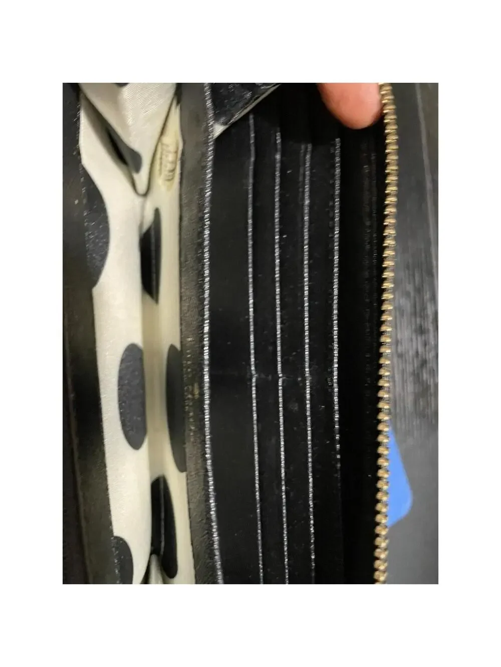 Kate Spade zip around black wallet large leather